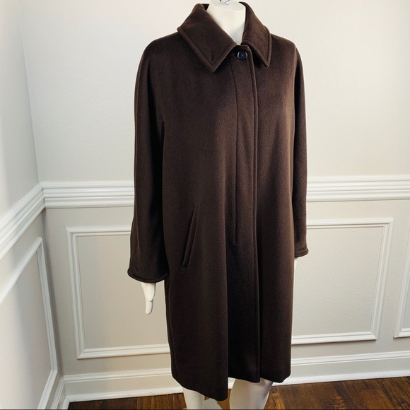 Max Mara Wool Car Coat Overcoat Cocoon Brown 6 - Picture 4 of 8